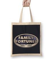 Retro Family Fortunes Logo Bez Çanta Uzun Saplı