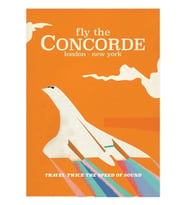 Concorde'u Uçurun Eski Seyahat Posteri Tablo Ahşap Poster Dekoratif