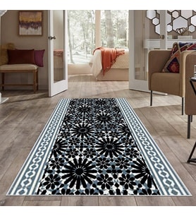 Gri Geometrik Desen Yıkanabilir Kaymaz Taban Leke Tutmaz Modern Salon Halısı ve Yolluk