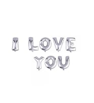pilelistore Parti Aksesuar I Love You Folyo Balon Gümüş Renk 35 CM