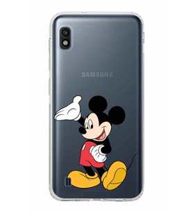 Samsung Galaxy A10   Kamera Korumalı  Kapak Mickey Mouse Tasarımlı  Şeffaf Kılıf