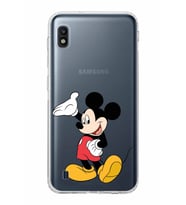 Samsung Galaxy A10   Kamera Korumalı  Kapak Mickey Mouse Tasarımlı  Şeffaf Kılıf