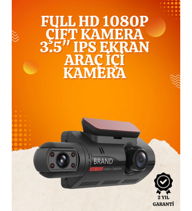 Wifi Destekli Araç Kamerası – 3 İnç Ekran, 1080p Ön Ve 720p İç Kamera