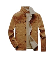 Çocuk Kürklü Kot Mont Premium Denim - açık camel-