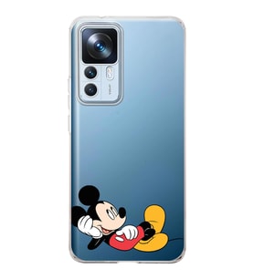 Xiaomi Mi 12t  Kamera korumalı Kapak Mickey Mouse Tasarımlı  Şeffaf Kılıf