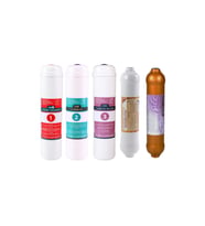 Kapalı Kasa Su Arıtma Cihazı Filtresi 5 Li Set - Inline Gold Mineral Filtreli - Membransız (Renksiz)