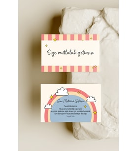 Çift Yön Kargo Paketleme Teşekkür Kartı Thank You Cart PYTKTSKK33