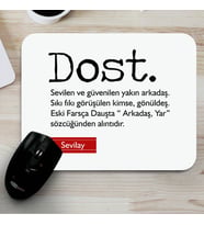 Kişiye Özel Kişiye Özel Dost Ne Demektir Mousepad