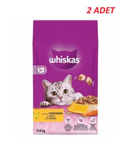 Whiskas Tavuklu Ve Sebzeli Yetişkin Kedi Maması 3.8 Kg*2 Adet