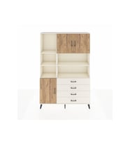Arges Dolap 8 Raflı 4 Çekmeceli 3 Kapaklı 132x30x195 Aytaşı-Çam/Aytaşı