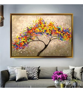 Altın Çerçeveli dekoratif tablo l563 (Gold)
