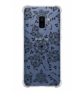 Samsung Galaxy S9 Plus  Köşe Korumalı Antişok Kapak Nostalji Desen Tasarımlı Şeffaf  Kılıf