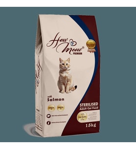HOW MEOW KISIRLAŞTIRILMIŞ YETİŞKİN KEDİ KURU MAMASI SOMONLU