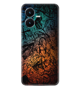 Vivo Y22S Kılıf Silikon Desen Özel Seri İşaretler Tuval 1716