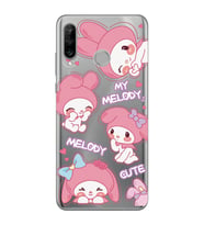 Huawei P30 Lite Uyumlu Melody Kuromi Desenli Şeffaf Telefon Kılıfı