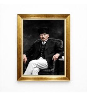 Tablore Atatürk Karizmatik Oturan Poz Tablo