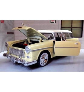 MotorMax 1955 Chevrolet Bel Air Nomad 1/24 Krem Model Araba