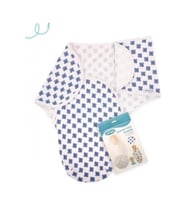 Sevi Bebe Interlok Bebe Kundak Mavi Çiçek Desen