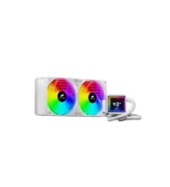 TR240 ARGB Sıvı Soğutucu Dijital Derece Göstergeli İşlemci Soğutucu Fan (BEYAZ RENK)