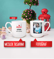 Anestezi Uzmanına Hediye Anestezi Uzmanı Kupa Bardak Oval Fotoğraflı