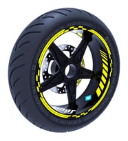 Floresan Sarı Moto GP İç Dış Jant Şeridi Takım Sticker Çınar Extreme