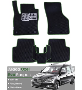 SKODA ROOMSTER (2006-2015) Uyumlu EVA Paspas Tam Set–Oto Paspas,Araca Özel,Kolay Montaj