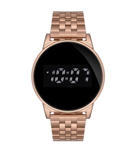 Rose Gold Renk Takvimli Unisex Dokunmatik Kol Saati
