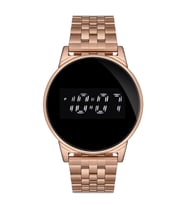 Rose Gold Renk Takvimli Unisex Dokunmatik Kol Saati