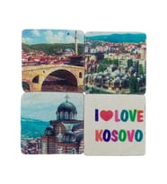 Kosova Temalı Dörtlü Taş Magnet (Karışık)