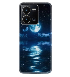 Vivo Y35 Kılıf Resimli Desenli Baskılı Silikon Night Moon 1133