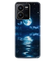 Vivo Y35 Kılıf Resimli Desenli Baskılı Silikon Night Moon 1133