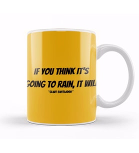 Clint Eastwood Quotes Gift   Vintage Retro Rainbow Style Kupa Bardak Porselen