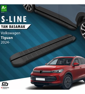 VW Tiguan 3 S-Line Siyah Yan Basamak 183 Cm 2024 Üzeri