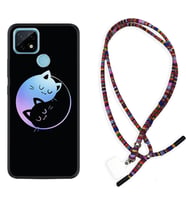 Realme C11 C21 C21Y C25Y C11 2021 Kılıf Boyun Asklı Rasta Silikon Love Cats 1604