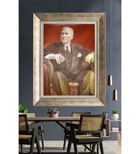 Gümüş Çerçeveli Atatürk Tablo za71
