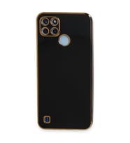 Realme C25y Kılıf Volet Silikon - Siyah