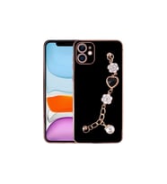 Apple iPhone 11 Uyumlu Kılıf El Tutamaçlı Kamera Korumalı Zore Taka Silikon Kapak (Siyah)