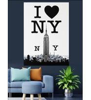 I Love New York Dekoratif Kanvas - Mdf Ahşap Tablo