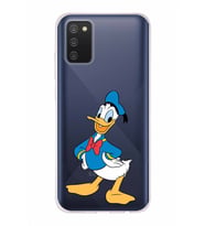 Samsung Galaxy A02s  Kapak Donald Duck Tasarımlı Şeffaf Silikon Kılıf
