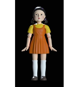 Squid Game Young He Doll 3D Figür Dev Boyut 30CM