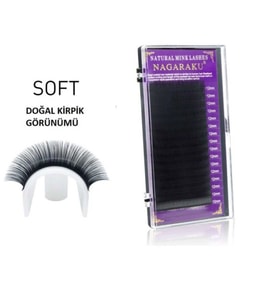 NAGARAKU İPEK KİRPİK D KIVRIM 0,07 KALINLIK - 13 MM UZUNLUK