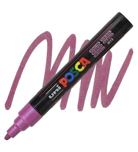 UNİ POSCA SU BAZLI POSTER MARKER PC-5M 1.8-2.5 METALİK PEMBE M13
