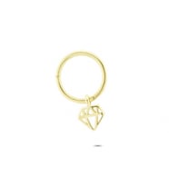 Glorria Altın Elmas Halka Piercing