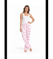 Night Kadın Çizgili Bluz Desenli Askılı Pijama Takımı