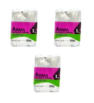 Naksan Arma Şeffaf Naylon 2 lik 23x36 Cm. Bakkaliye Poşeti Torbası - 1 Kg. - Ort. 190 Adet - 3 Paket (Beyaz)