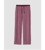 LCW DREAM Kırmızı Beli Lastikli Çizgili Kadın Pijama Alt