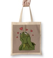 Kermit Love Meme Bez Çanta Uzun Saplı