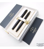 Parker IM Mat Metal Siyah BT Dolma Kalem + Tükenmez Kalem Set  İsme Özel Kalem  Hediyelik Kalem