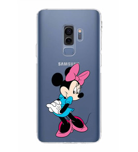 Samsung Galaxy S9 Plus  Kamera Korumalı Kapak Minnie Mouse Tasarımlı  Şeffaf Kılıf