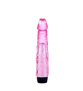 Ayarlanabilir Kademeli Güçlü Titreşimli 22 Cm Dildo Jel Dokulu Vibratör